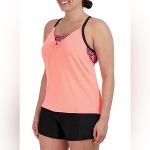 ZeroXspsur Sport Tankini Top Scallop size L